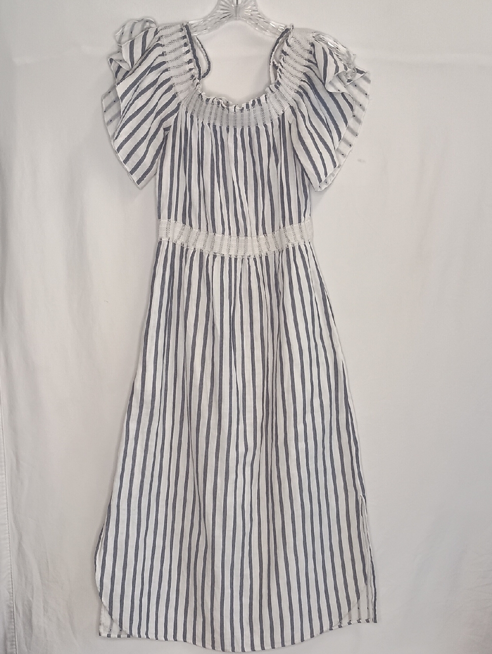 V By Violet Weekend Women's Size Small Cotton Gauze Dress With Pockets Coastal - Picture 10 of 10